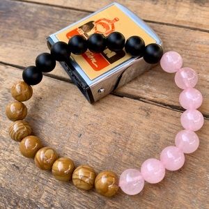 ✨ROSE QUARTZ/OBSIDIAN/JASPER BRACELET 8mm✨